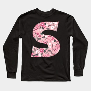 Floral Letter s Long Sleeve T-Shirt